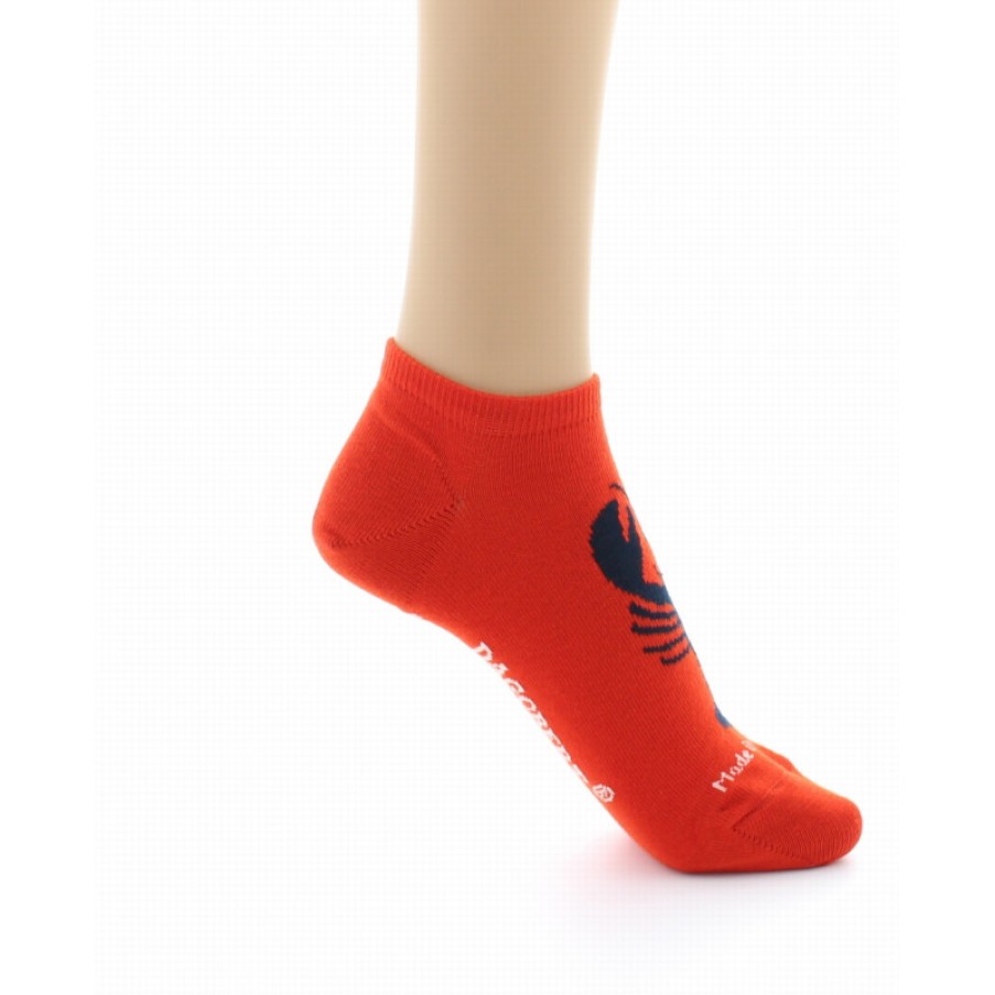 Chaussettes Chaussettes Dagobert | Socquettes Fantaisie Oranges Theme Homard Dagobert A L'Envers