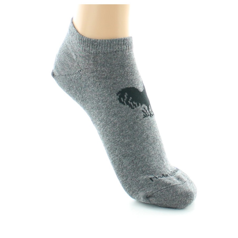 Chaussettes Chaussettes Dagobert | Socquettes Originales Grises Theme Coq - Dagobert A L'Envers