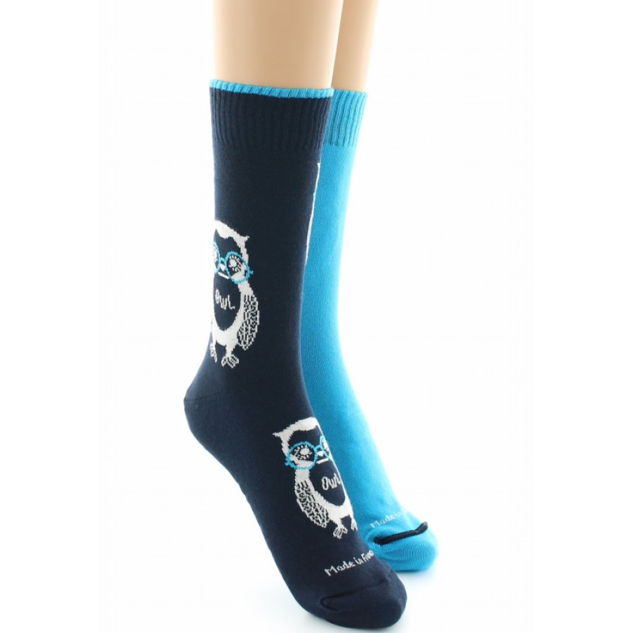 Chaussettes Reversibles Chaussettes Dagobert | Chaussettes Originales Reversibles Hibou Dagobert A L\\'Envers