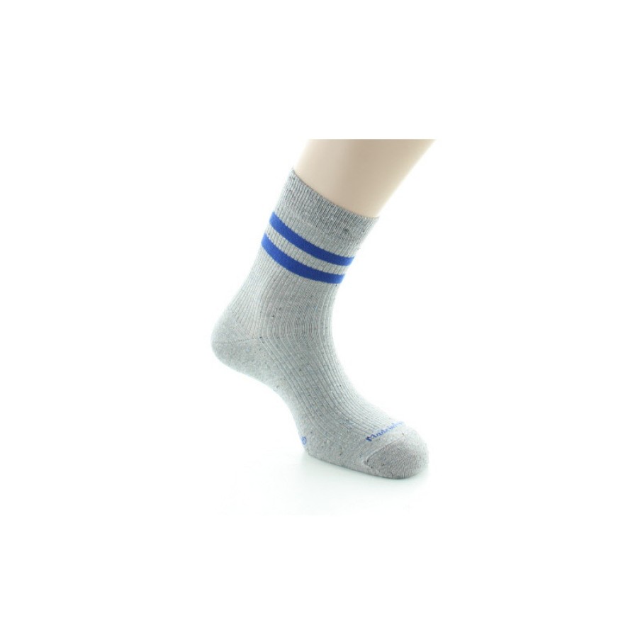 Chaussettes Chaussettes Dagobert | Chaussettes Courtes Gris Chine Et Bleu Royal En Coton Et Soie