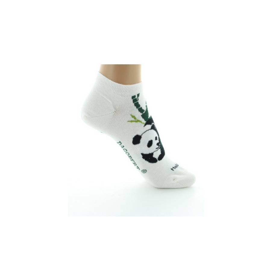 Chaussettes Chaussettes Dagobert | Socquettes Femme Panda Blanc