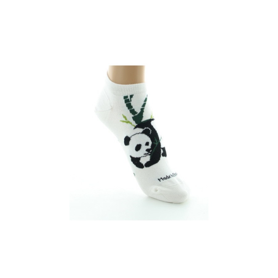 Chaussettes Chaussettes Dagobert | Socquettes Femme Panda Blanc