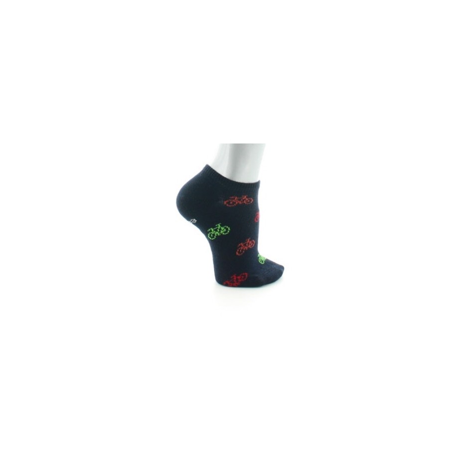 Chaussettes Chaussettes Dagobert | Socquettes Originales Enfants Marine Motif Velos - Dagobert A L'Envers