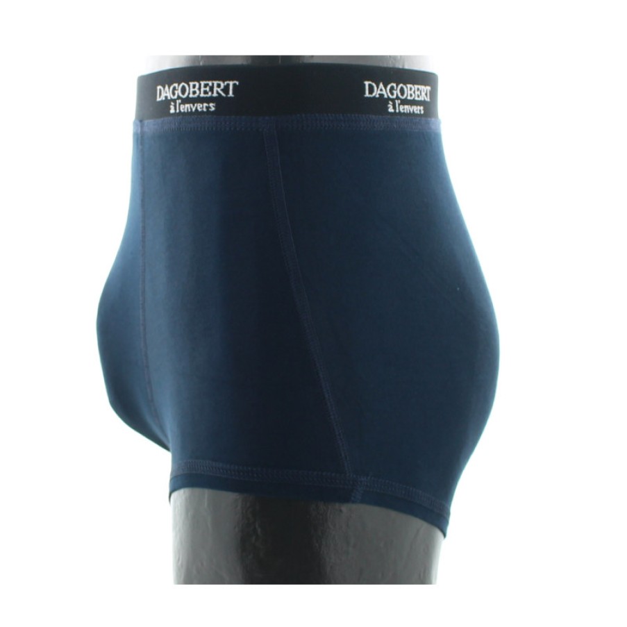 Boxers Chaussettes Dagobert | Boxer Bleu Marine A Motifs Coq Et Soleil - Dagobert A L'Envers