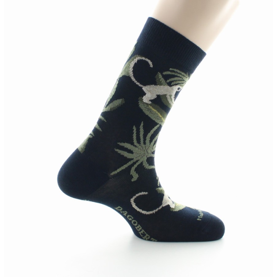 Chaussettes Chaussettes Dagobert | Chaussettes Fantaisie Jungle En Coton Bio - Dagobert A L'Envers